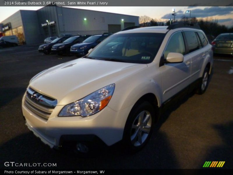 Satin White Pearl / Ivory 2014 Subaru Outback 3.6R Limited