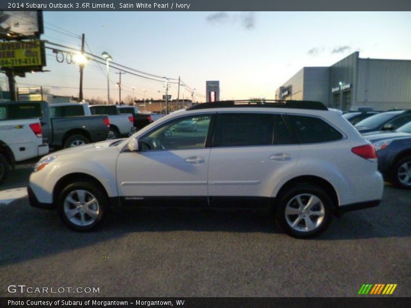 Satin White Pearl / Ivory 2014 Subaru Outback 3.6R Limited