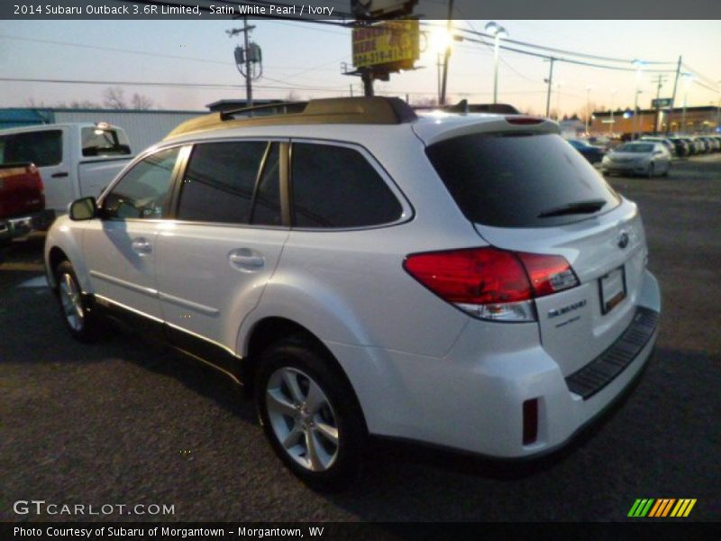 Satin White Pearl / Ivory 2014 Subaru Outback 3.6R Limited