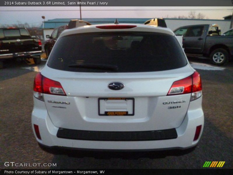 Satin White Pearl / Ivory 2014 Subaru Outback 3.6R Limited