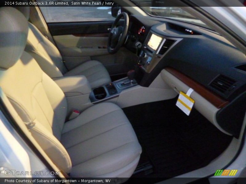 Satin White Pearl / Ivory 2014 Subaru Outback 3.6R Limited