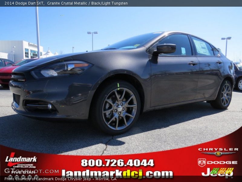 Granite Crystal Metallic / Black/Light Tungsten 2014 Dodge Dart SXT