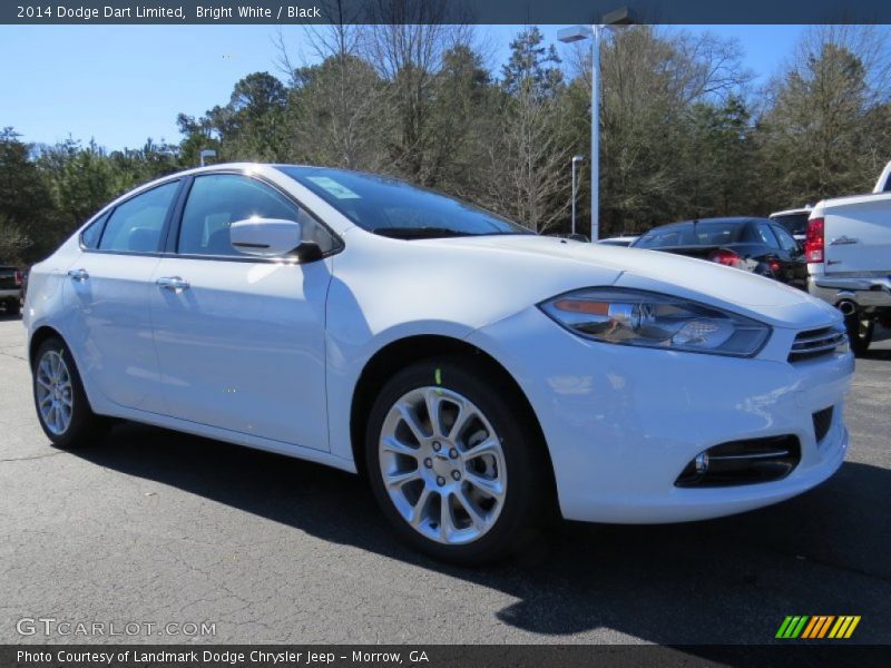 Bright White / Black 2014 Dodge Dart Limited
