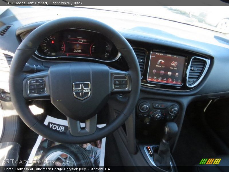 Bright White / Black 2014 Dodge Dart Limited