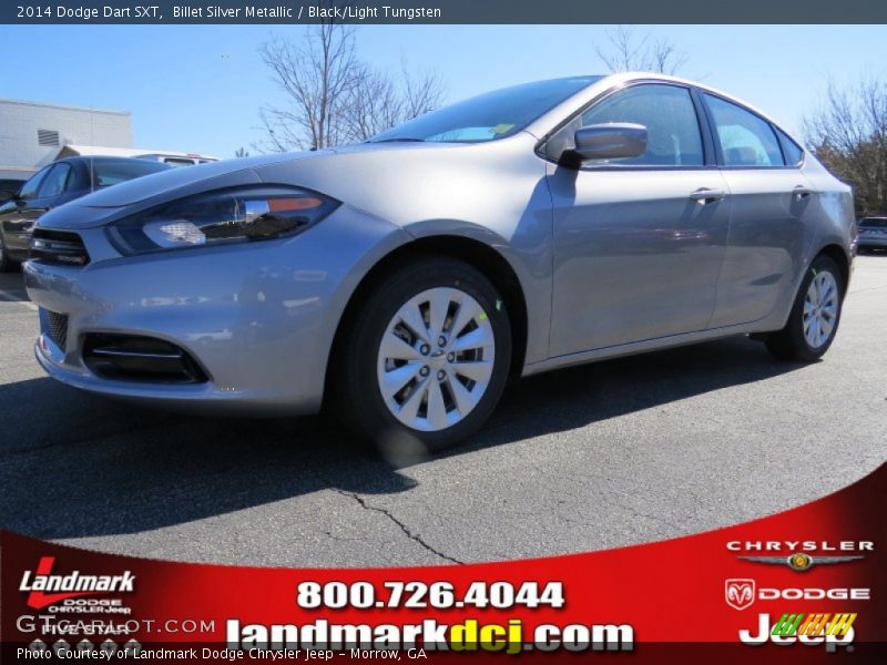 Billet Silver Metallic / Black/Light Tungsten 2014 Dodge Dart SXT