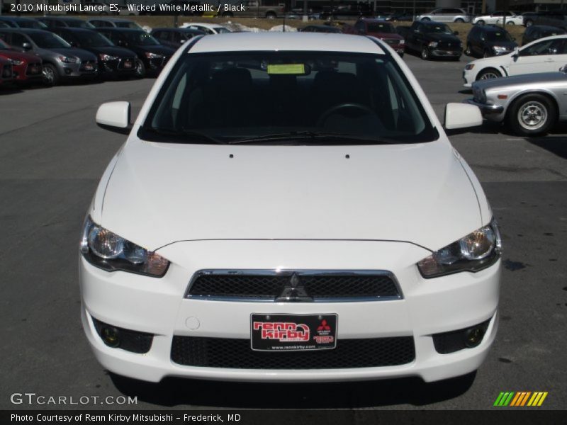 Wicked White Metallic / Black 2010 Mitsubishi Lancer ES
