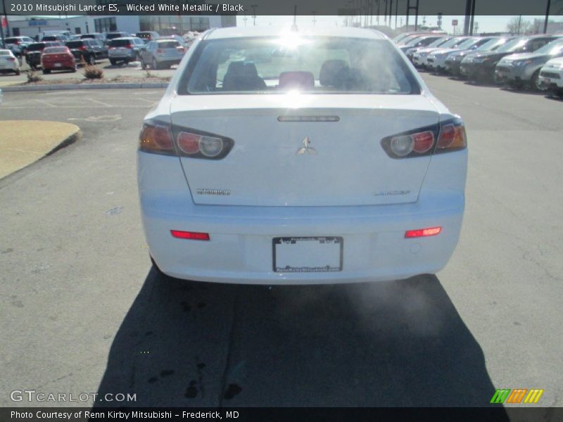 Wicked White Metallic / Black 2010 Mitsubishi Lancer ES