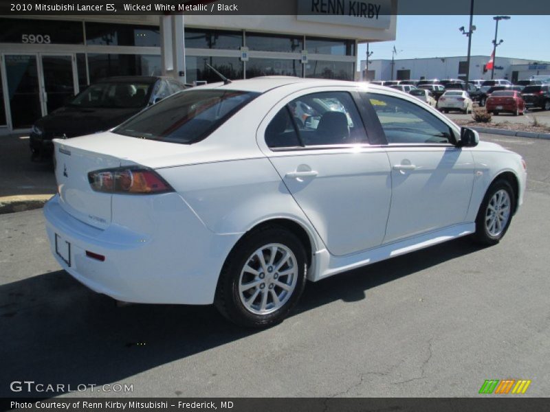 Wicked White Metallic / Black 2010 Mitsubishi Lancer ES