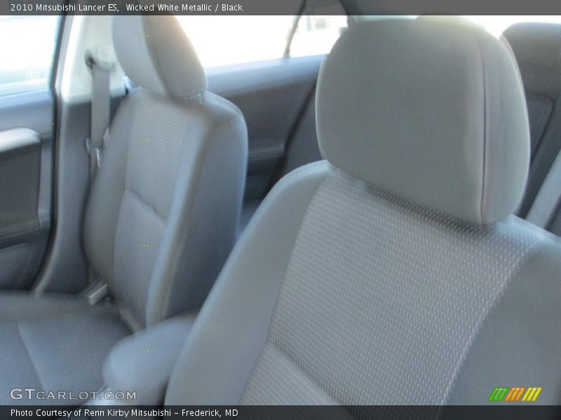 Wicked White Metallic / Black 2010 Mitsubishi Lancer ES