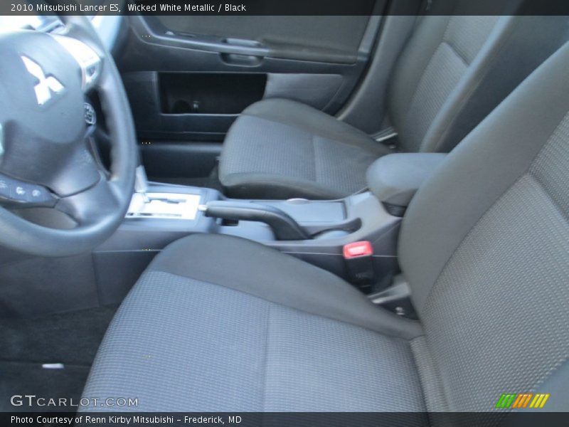 Wicked White Metallic / Black 2010 Mitsubishi Lancer ES