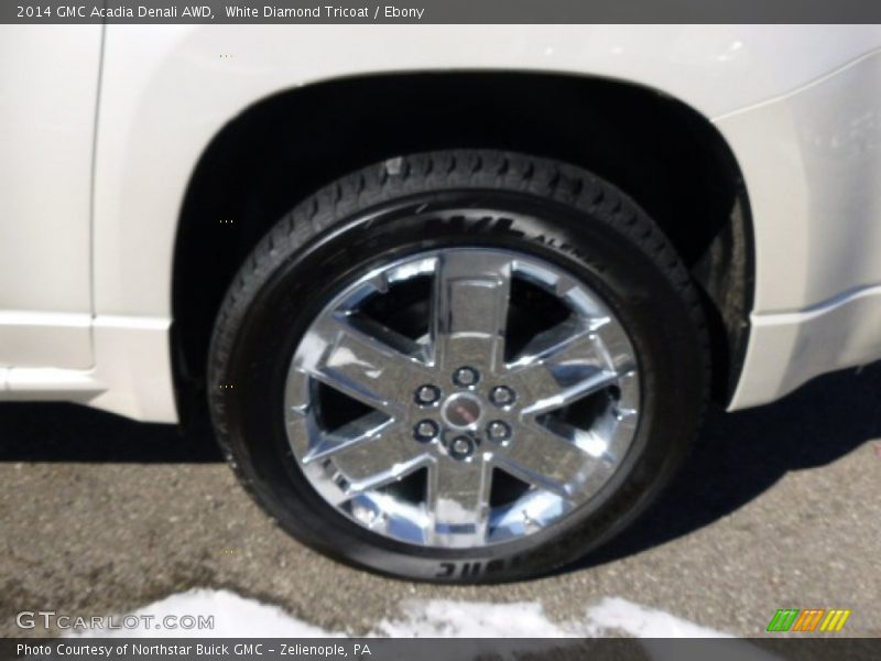 White Diamond Tricoat / Ebony 2014 GMC Acadia Denali AWD