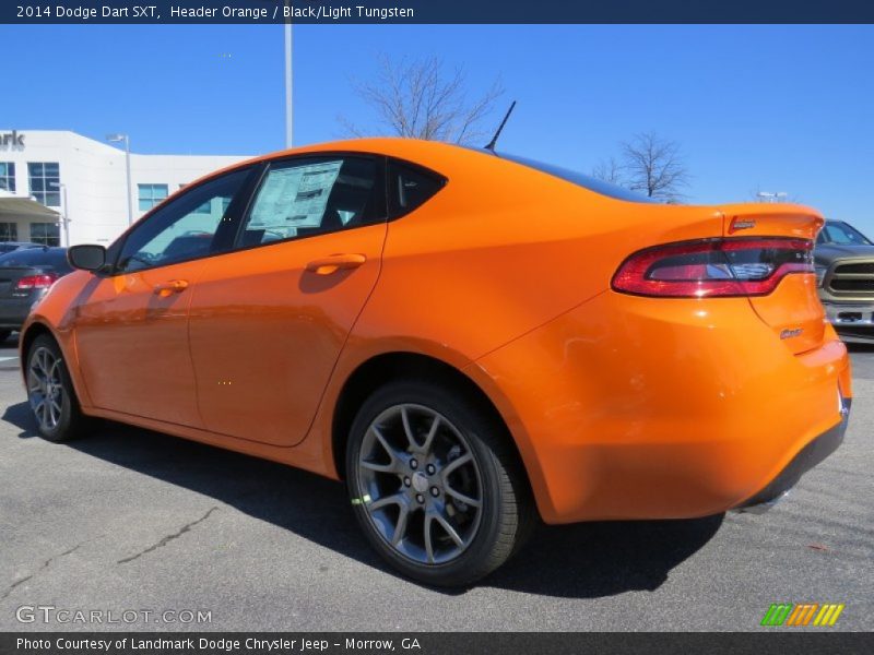 Header Orange / Black/Light Tungsten 2014 Dodge Dart SXT