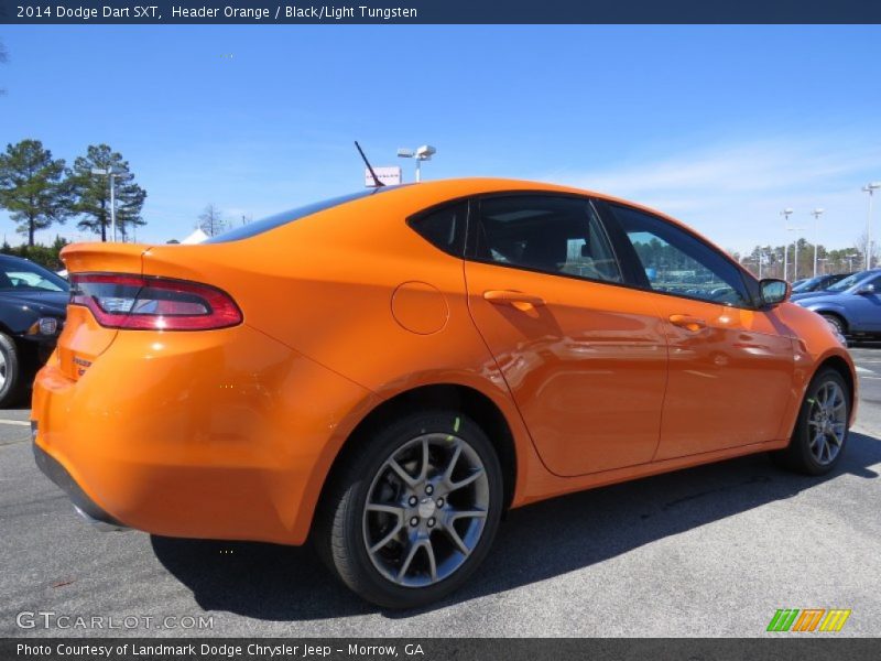 Header Orange / Black/Light Tungsten 2014 Dodge Dart SXT