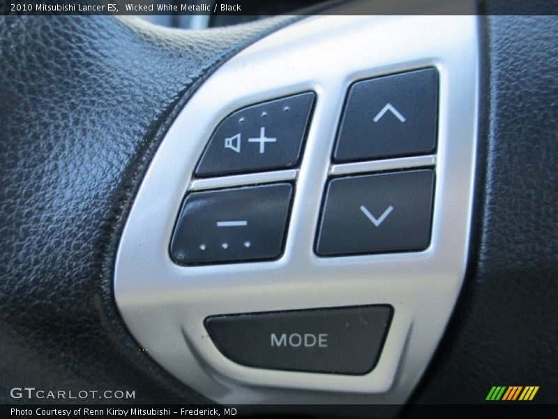Wicked White Metallic / Black 2010 Mitsubishi Lancer ES