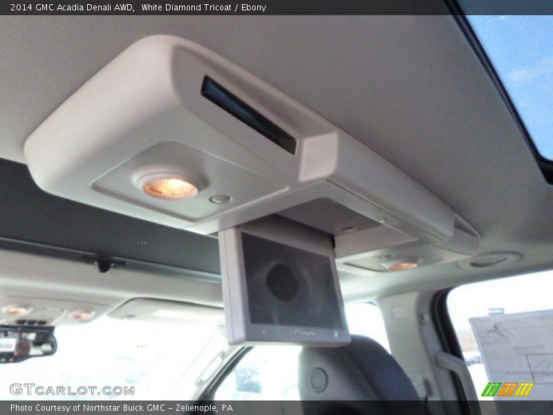 White Diamond Tricoat / Ebony 2014 GMC Acadia Denali AWD