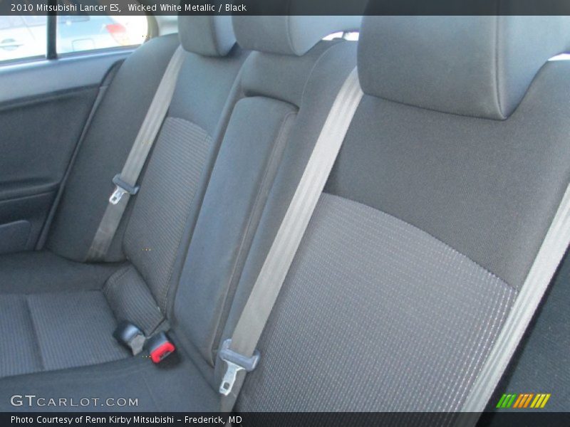 Wicked White Metallic / Black 2010 Mitsubishi Lancer ES