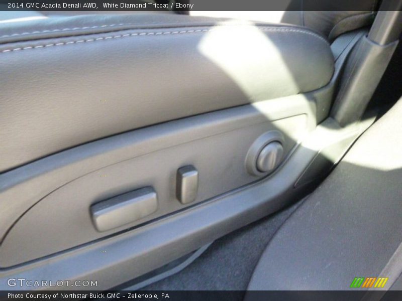 White Diamond Tricoat / Ebony 2014 GMC Acadia Denali AWD