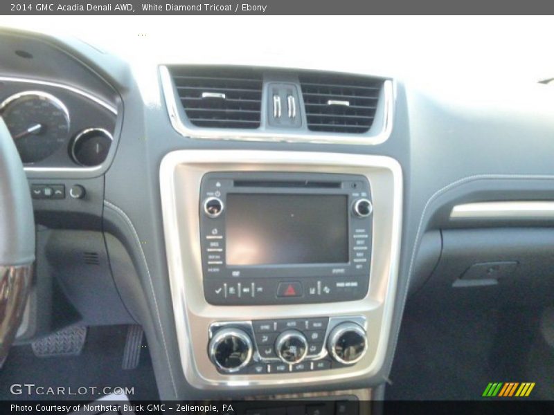 White Diamond Tricoat / Ebony 2014 GMC Acadia Denali AWD