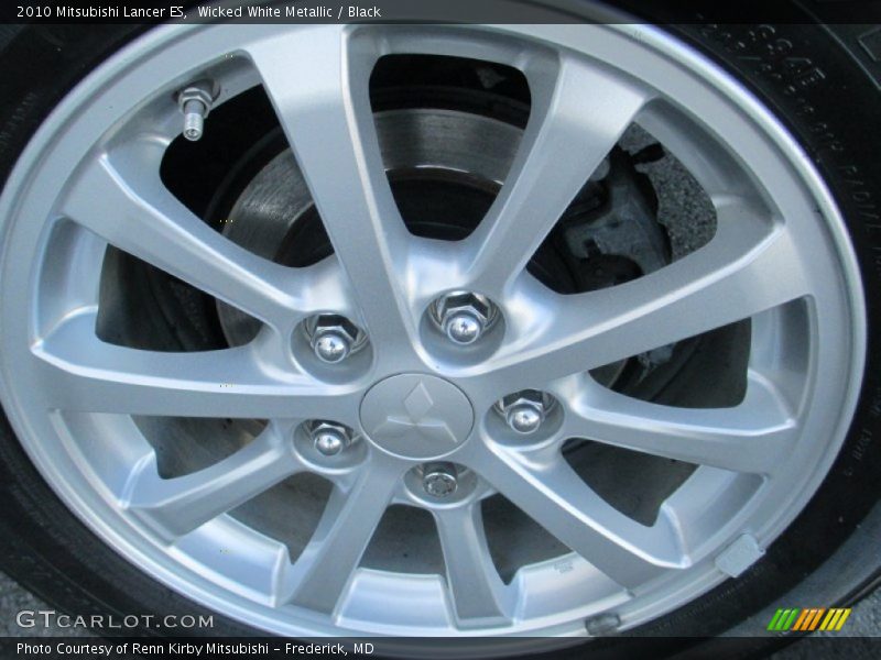 Wicked White Metallic / Black 2010 Mitsubishi Lancer ES
