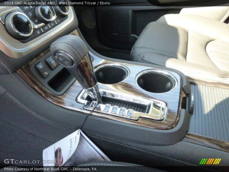 White Diamond Tricoat / Ebony 2014 GMC Acadia Denali AWD