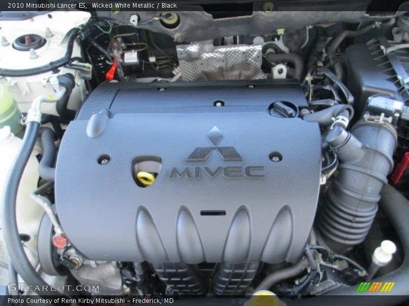 Wicked White Metallic / Black 2010 Mitsubishi Lancer ES