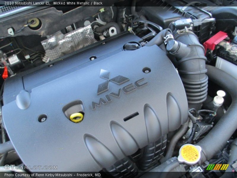 Wicked White Metallic / Black 2010 Mitsubishi Lancer ES