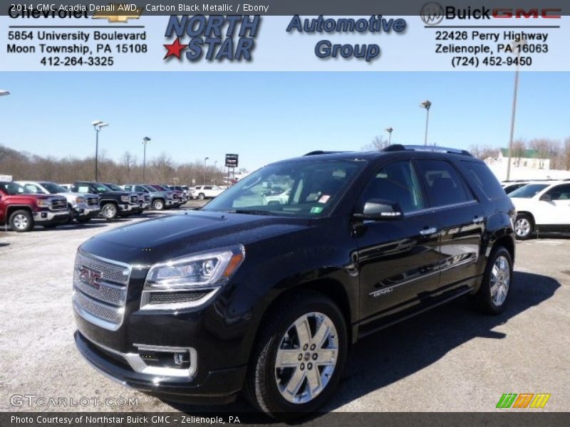 Carbon Black Metallic / Ebony 2014 GMC Acadia Denali AWD