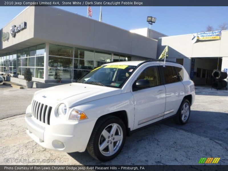 Stone White / Dark Slate Gray/Light Pebble Beige 2010 Jeep Compass Limited 4x4