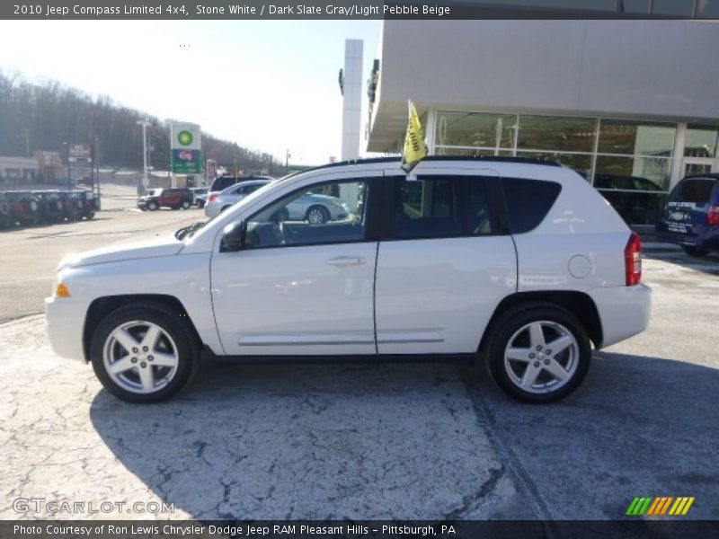 Stone White / Dark Slate Gray/Light Pebble Beige 2010 Jeep Compass Limited 4x4