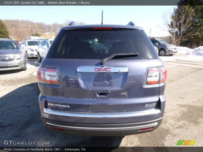 Atlantis Blue Metallic / Ebony 2014 GMC Acadia SLE AWD