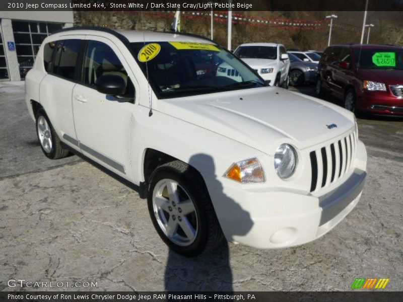 Stone White / Dark Slate Gray/Light Pebble Beige 2010 Jeep Compass Limited 4x4