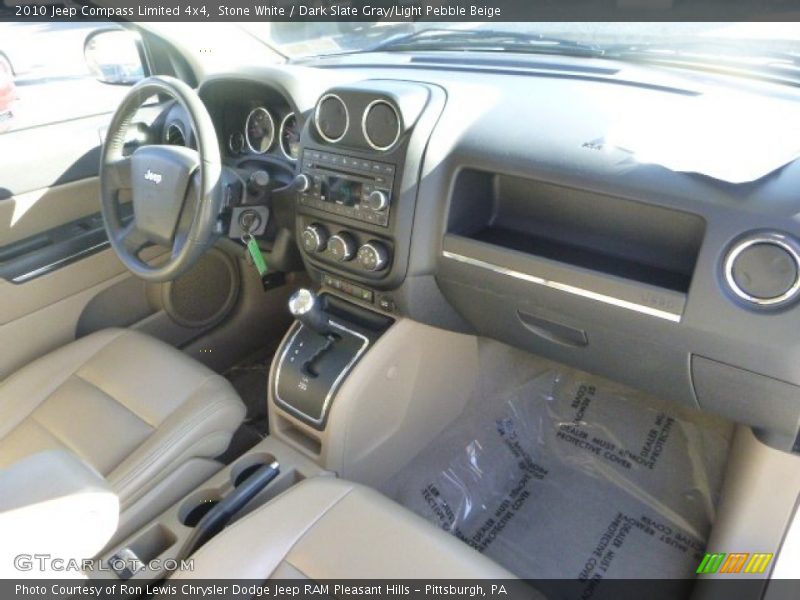 Stone White / Dark Slate Gray/Light Pebble Beige 2010 Jeep Compass Limited 4x4