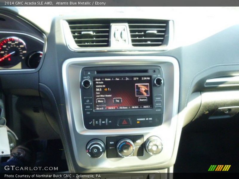 Atlantis Blue Metallic / Ebony 2014 GMC Acadia SLE AWD