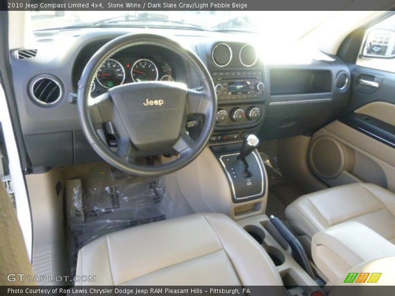 Stone White / Dark Slate Gray/Light Pebble Beige 2010 Jeep Compass Limited 4x4
