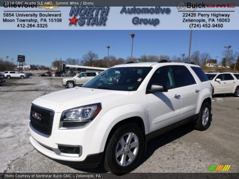 Summit White / Ebony 2014 GMC Acadia SLE AWD