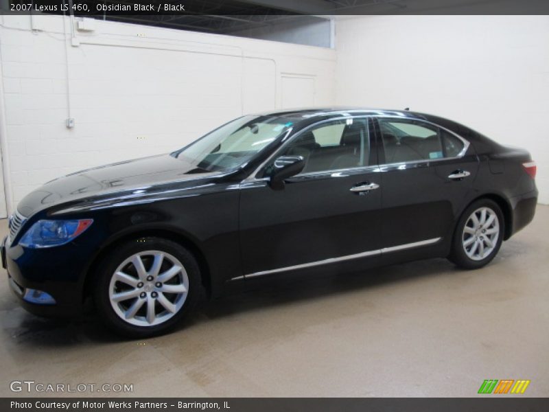 Obsidian Black / Black 2007 Lexus LS 460