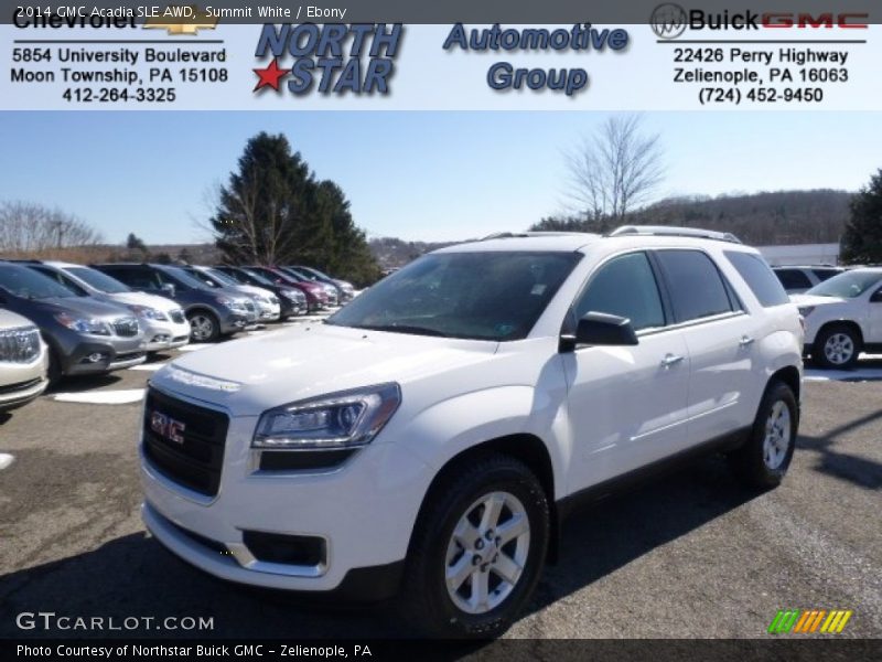 Summit White / Ebony 2014 GMC Acadia SLE AWD