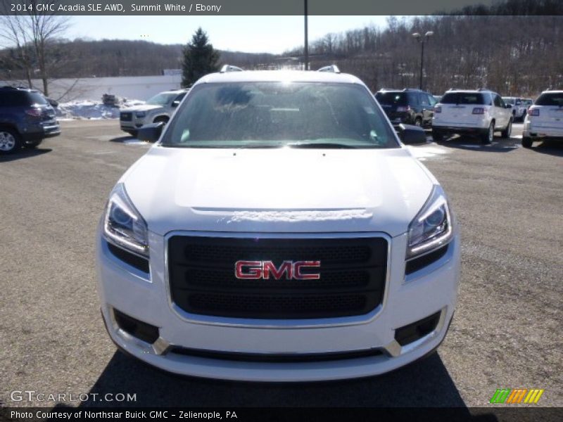 Summit White / Ebony 2014 GMC Acadia SLE AWD