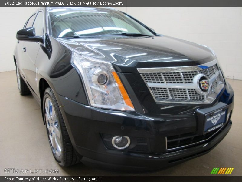 Black Ice Metallic / Ebony/Ebony 2012 Cadillac SRX Premium AWD