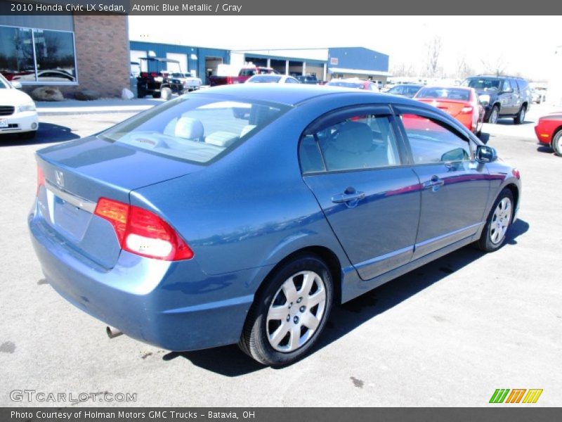 Atomic Blue Metallic / Gray 2010 Honda Civic LX Sedan