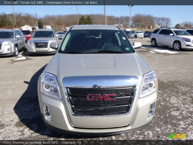 Champagne Silver Metallic / Jet Black 2014 GMC Terrain SLE AWD