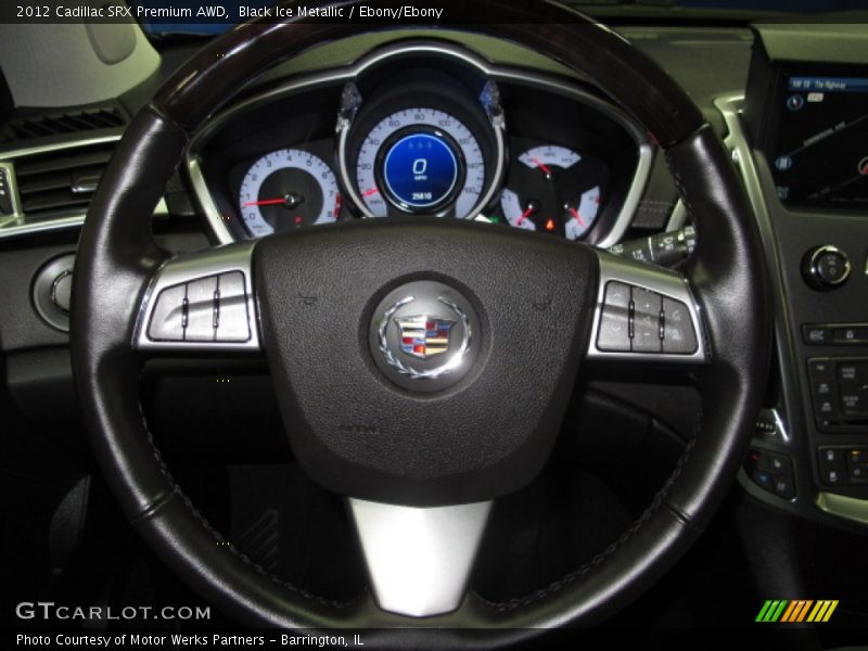 Black Ice Metallic / Ebony/Ebony 2012 Cadillac SRX Premium AWD