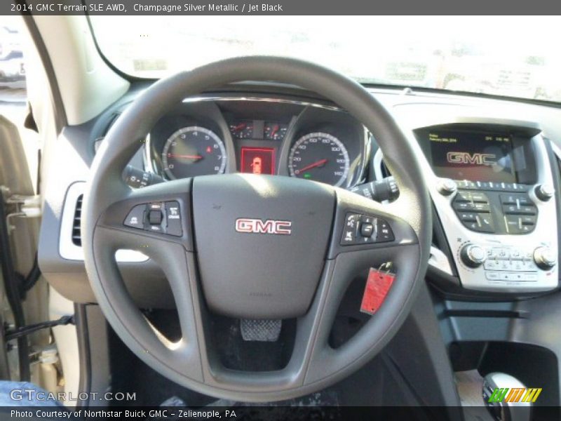Champagne Silver Metallic / Jet Black 2014 GMC Terrain SLE AWD