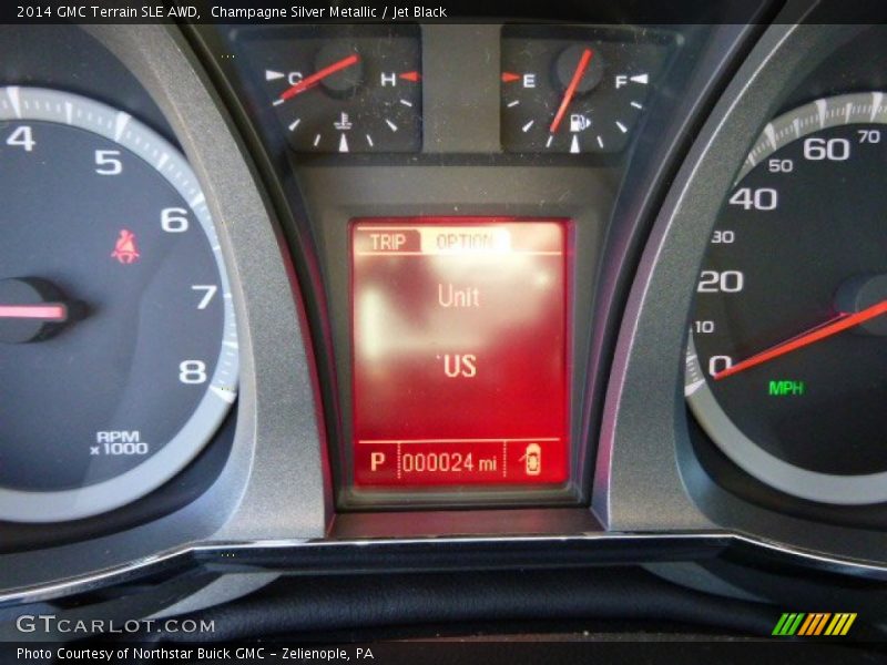 Champagne Silver Metallic / Jet Black 2014 GMC Terrain SLE AWD