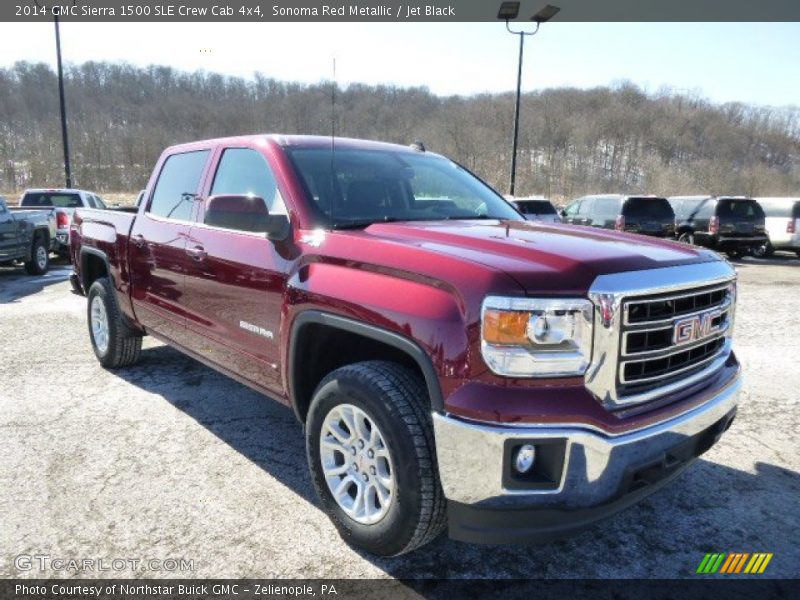 Sonoma Red Metallic / Jet Black 2014 GMC Sierra 1500 SLE Crew Cab 4x4