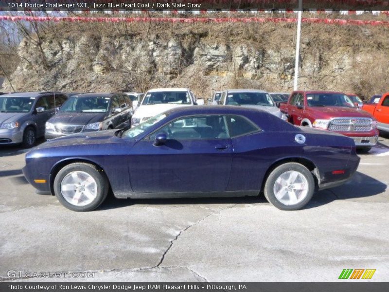 Jazz Blue Pearl Coat / Dark Slate Gray 2014 Dodge Challenger SXT