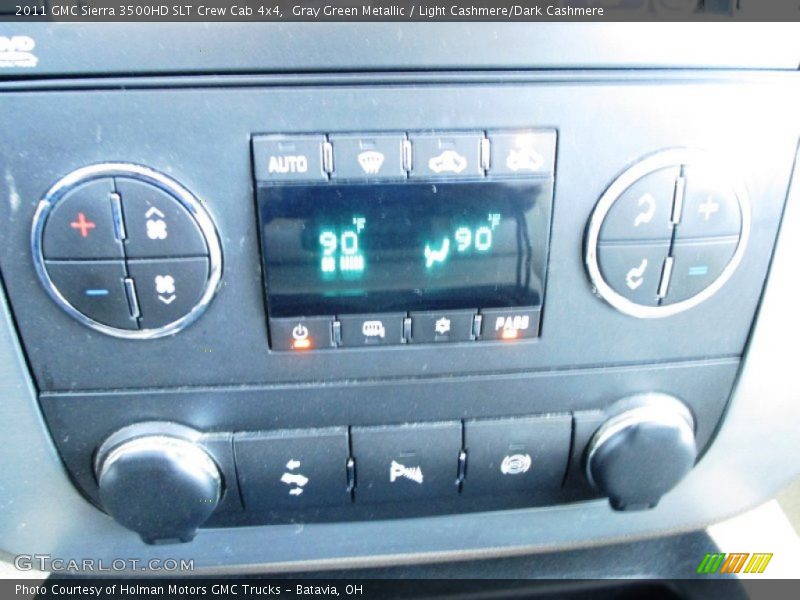 Gray Green Metallic / Light Cashmere/Dark Cashmere 2011 GMC Sierra 3500HD SLT Crew Cab 4x4