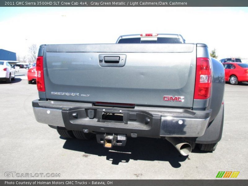 Gray Green Metallic / Light Cashmere/Dark Cashmere 2011 GMC Sierra 3500HD SLT Crew Cab 4x4