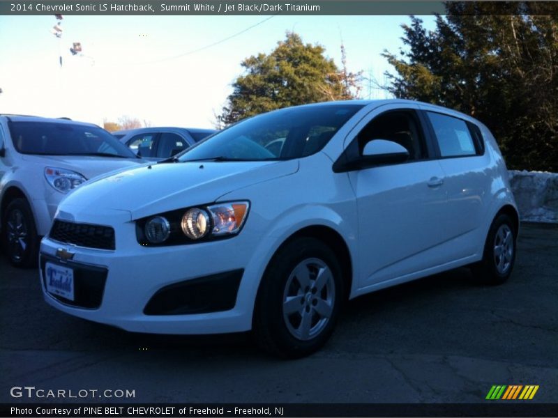 Summit White / Jet Black/Dark Titanium 2014 Chevrolet Sonic LS Hatchback