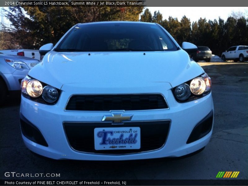 Summit White / Jet Black/Dark Titanium 2014 Chevrolet Sonic LS Hatchback